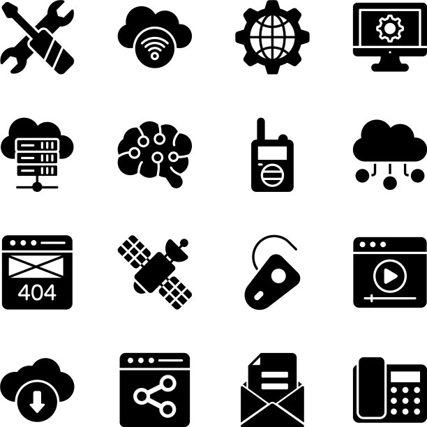 包联网现代固体图标图片下载