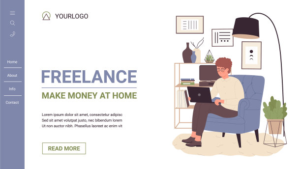 自由职业者在家里的网站赚钱图片下载
