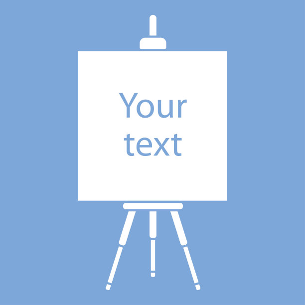 有空白板的画架图片下载