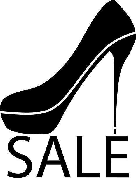 高跟鞋出售标志图标图片下载