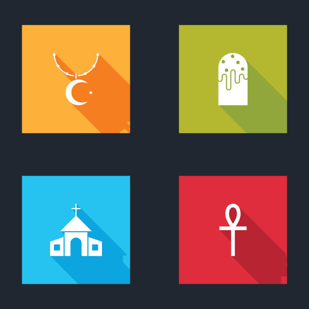 在复活节连锁蛋糕上镶嵌星星和新月图片下载