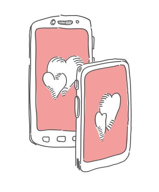 情人节屏幕上的两颗心图片下载