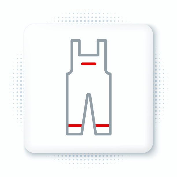 线工作工作服图标孤立在白色图片下载