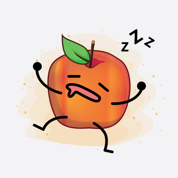 蜜脆苹果可爱的性格，简单的脸图片下载