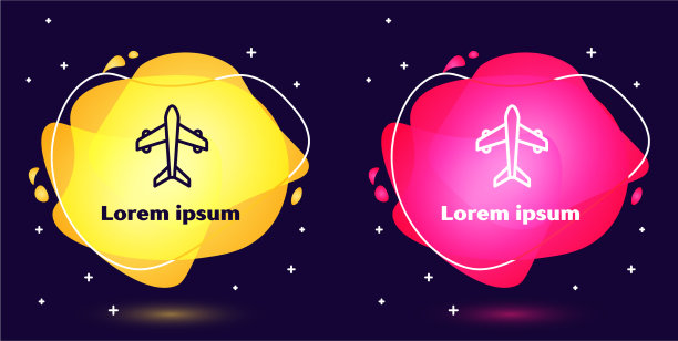 设置线平面图标隔离在蓝色背景图片下载