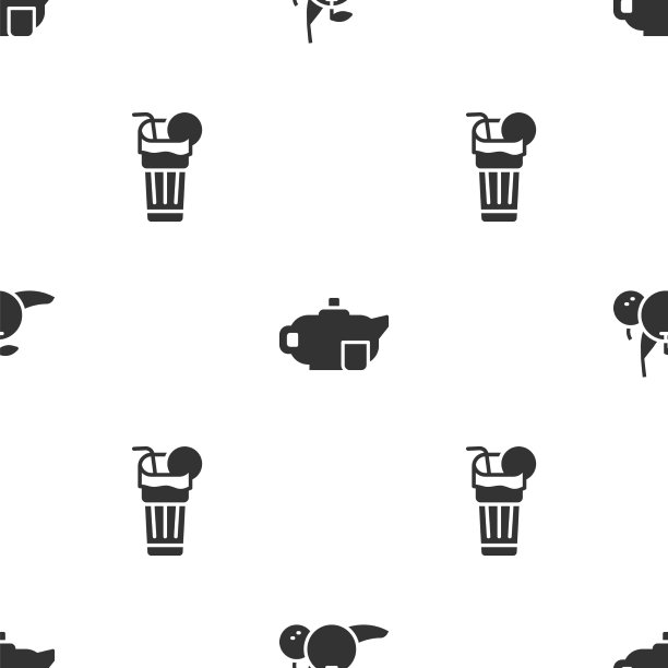 放置水果茶壶、杯子和新鲜冰沙图片下载