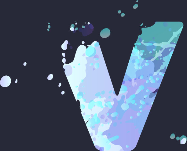 粗体字母v冬季霜冻设计图片下载