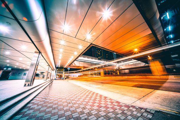 香港现代摩天大楼的夜景图片下载