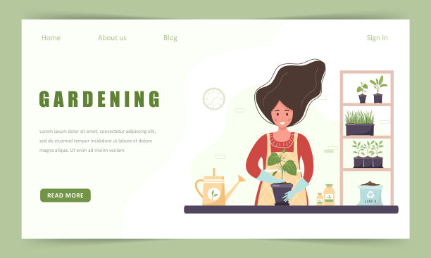 园艺网站登陆页女人图片下载
