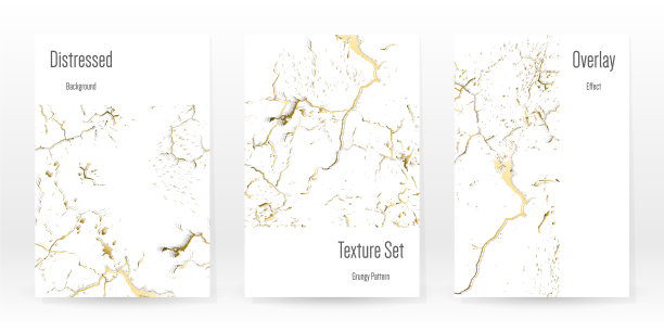 典雅的金色纹理集大理石名片图片下载