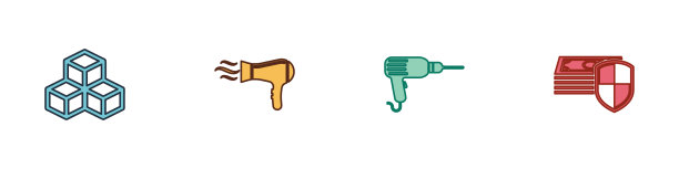 设置立体电吹风、电钻等图片下载