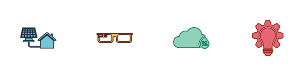 房屋配备太阳能面板智能眼镜图片下载