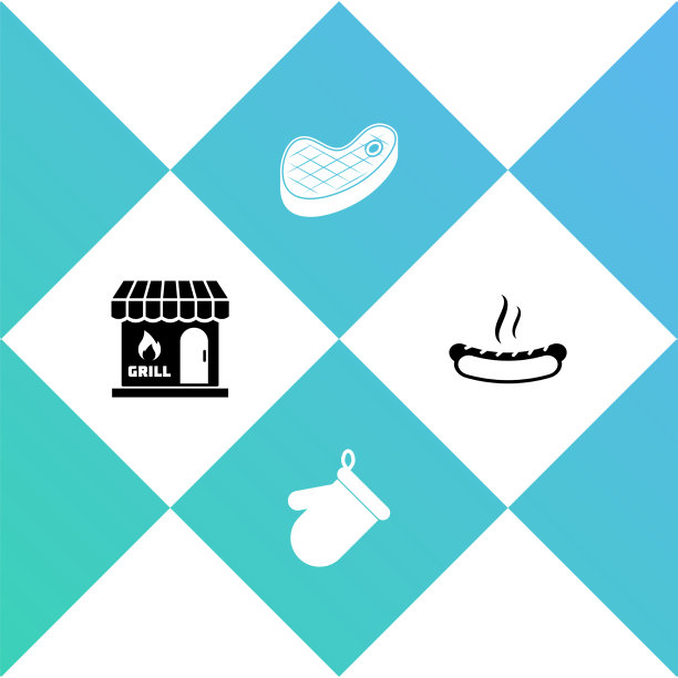 集烧烤购物大楼烤箱手套牛排图片下载