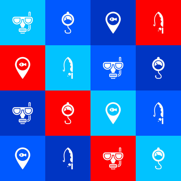 设置潜水面罩和通气管弹簧秤图片下载