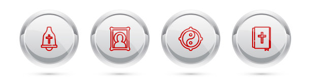 设线教堂钟基督教的标志阴阳图片下载