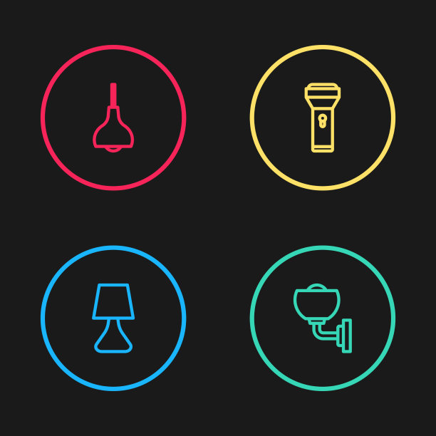 设行台灯、壁灯或壁灯手电筒图片下载