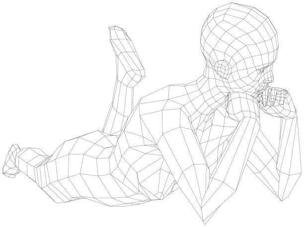 线框女孩躺在一个性感的姿势图片下载