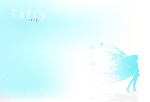 仙子蝴蝶在大自然的冬天概念星星图片下载