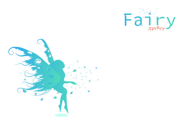 仙女用自然的风吹散了树叶的幻想图片下载