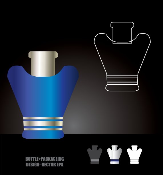 每日香水和化妆品瓶插图图片下载