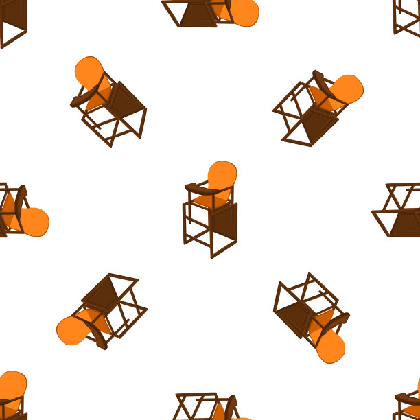 主题上五颜六色的现代儿童高椅图片下载