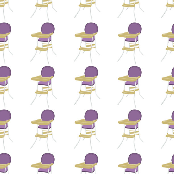 主题上五颜六色的现代儿童高椅图片下载