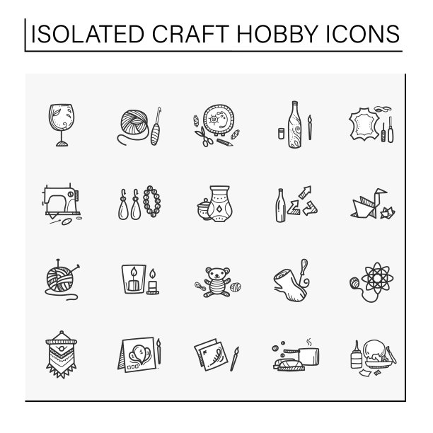 工艺hobset手绘图标图片下载