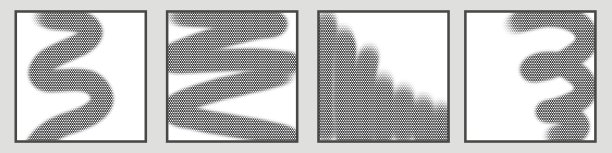 一套抽象符号打印，颜色灰色在白色背景。手绘插图。图片下载