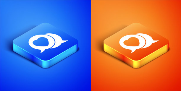 等距心在语音气泡图标孤立上图片下载