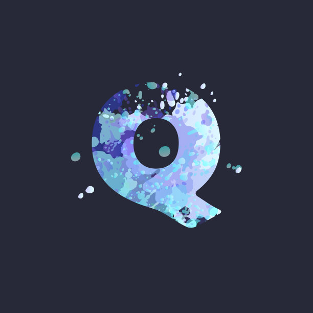 Bold letter q冬季霜设计图片下载