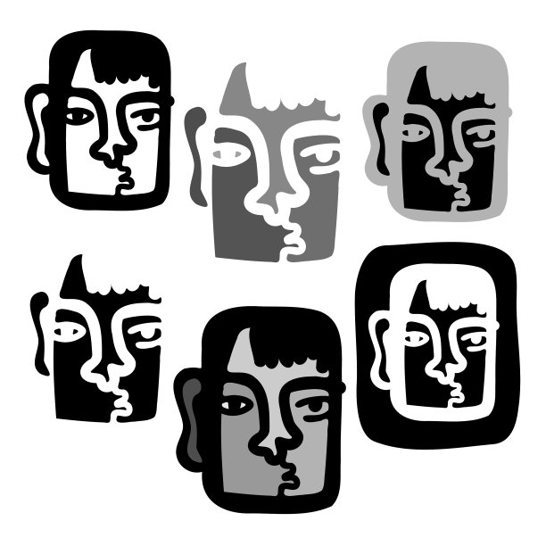 孤立的黑白集图片下载