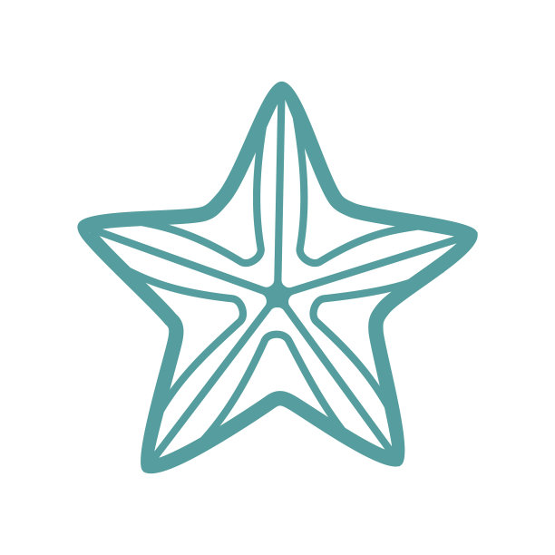 海星单图标分开孤立图片下载