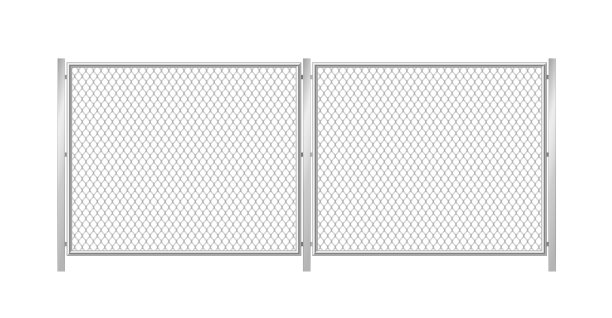 铁链网围栏逼真的金属丝网围栏图片下载