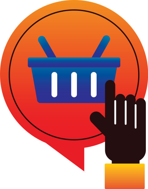 篮子在语音气泡用手推图片下载