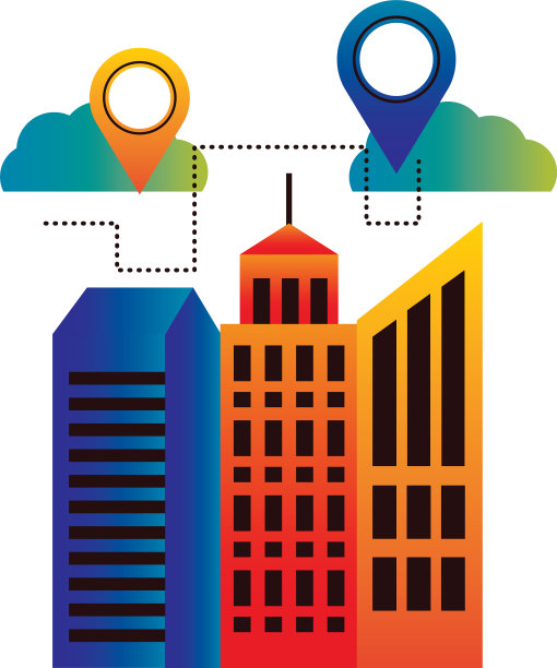 配送服务大头针位于建筑物内图片下载