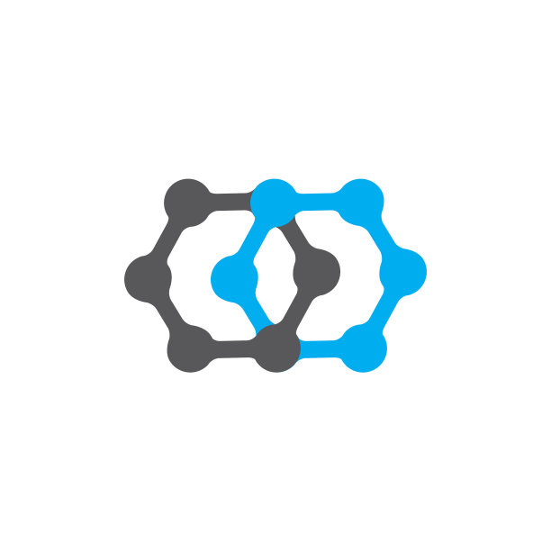 链接六边形小点简单的标志图片下载