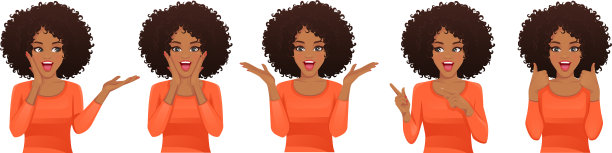 惊讶的非洲女人图片下载