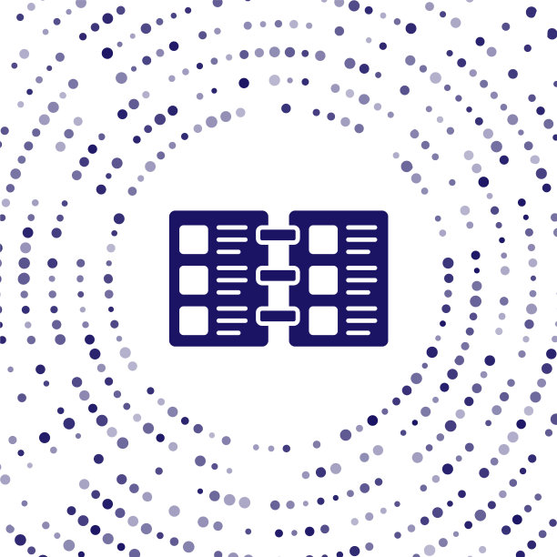 蓝色餐厅咖啡馆菜单图标孤立在白色图片下载