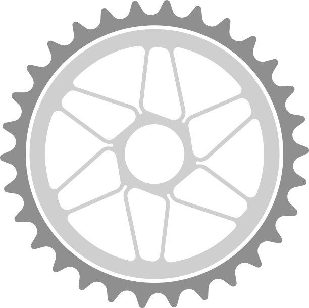 自行车齿轮明星图标图片下载