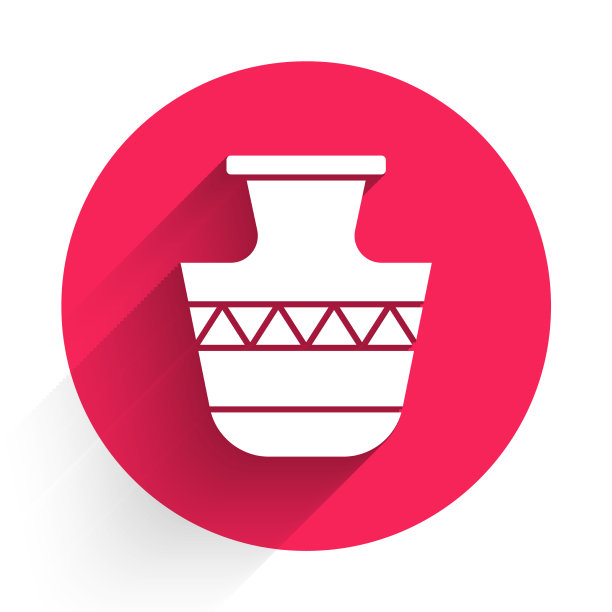 白色古双耳瓶icon孤立具长图片下载