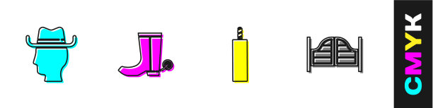 设置牛仔靴炸弹和轿车门图片下载