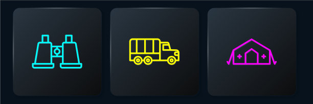 设行双筒望远镜军用医疗帐篷和图片下载