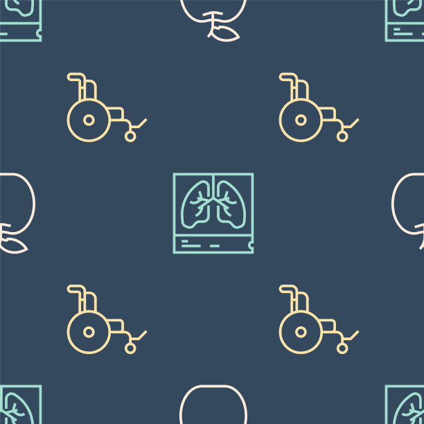 准备苹果轮椅和肺部x光片图片下载