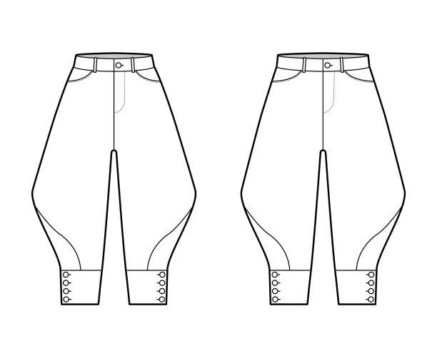 集骑马马裤短裤技术图片下载