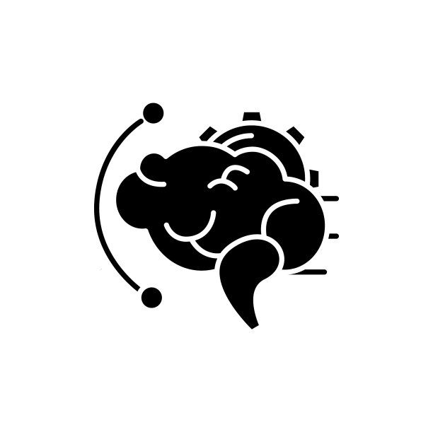 头脑风暴字形图标剪影图片下载