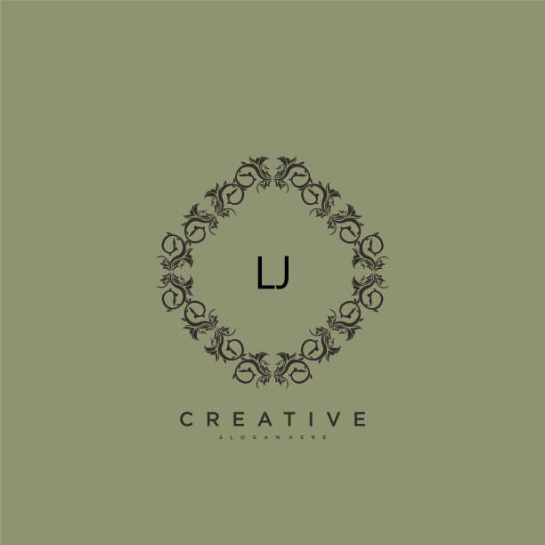 Lj美最初的标志艺术书法标志图片下载