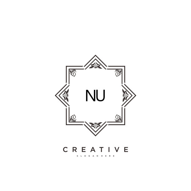 Nu美最初的标识艺术手写标识图片下载