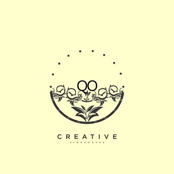 Qo美初始标识手写标识艺术图片下载