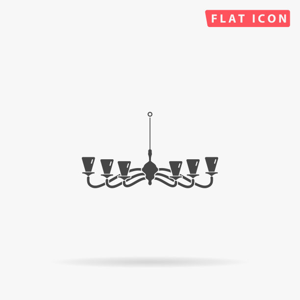 吊灯平图标图片下载
