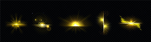 金色的光，阳光灿烂，金色的线，日出日落图片下载